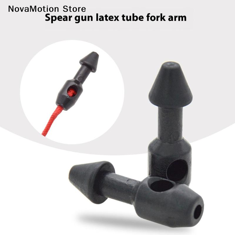 Speargun Rubber Band - 2個入りスピアフィッシング用ゴムインサート、スピアフィッシングダイバー用釣りアクセサリー、スピアガン用ゴムバンド、ウィッシュボーンインサート、プラスチックツール[NM]