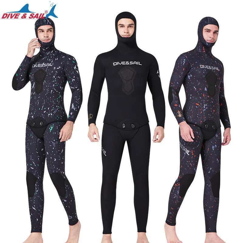 Wetsuit 3Mm Neoprene - 3 ミリメートル CR ネオプレンウェットスーツオープンセルフリーダイビングスーツ迷彩フルスーツメンズシュノーケリング水泳スピアフィッシングウェットスーツ