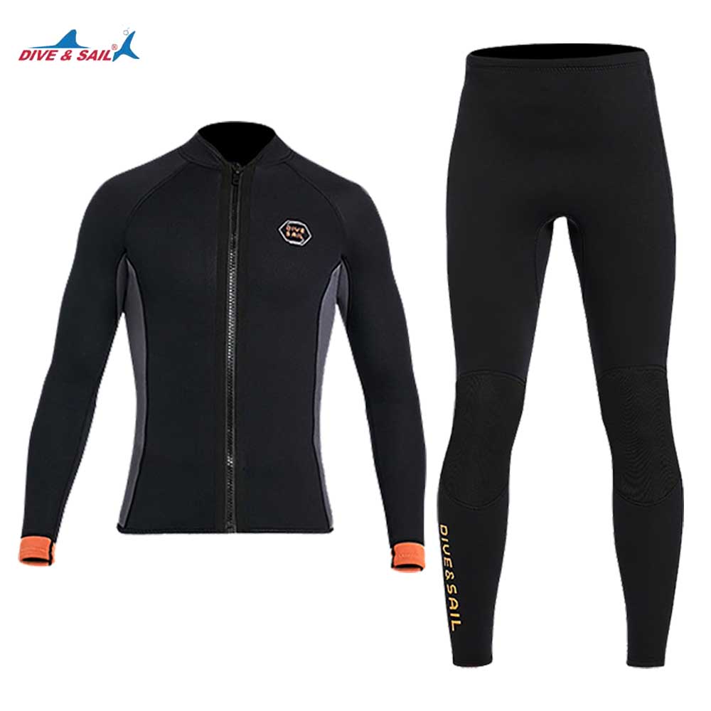 Wetsuit 3Mm Neoprene - 3MM ネオプレンダイビングスーツ スプリットトップ 長袖ダイビングスーツ 防寒保温ダイビングスーツ 大型サーフィンスーツ