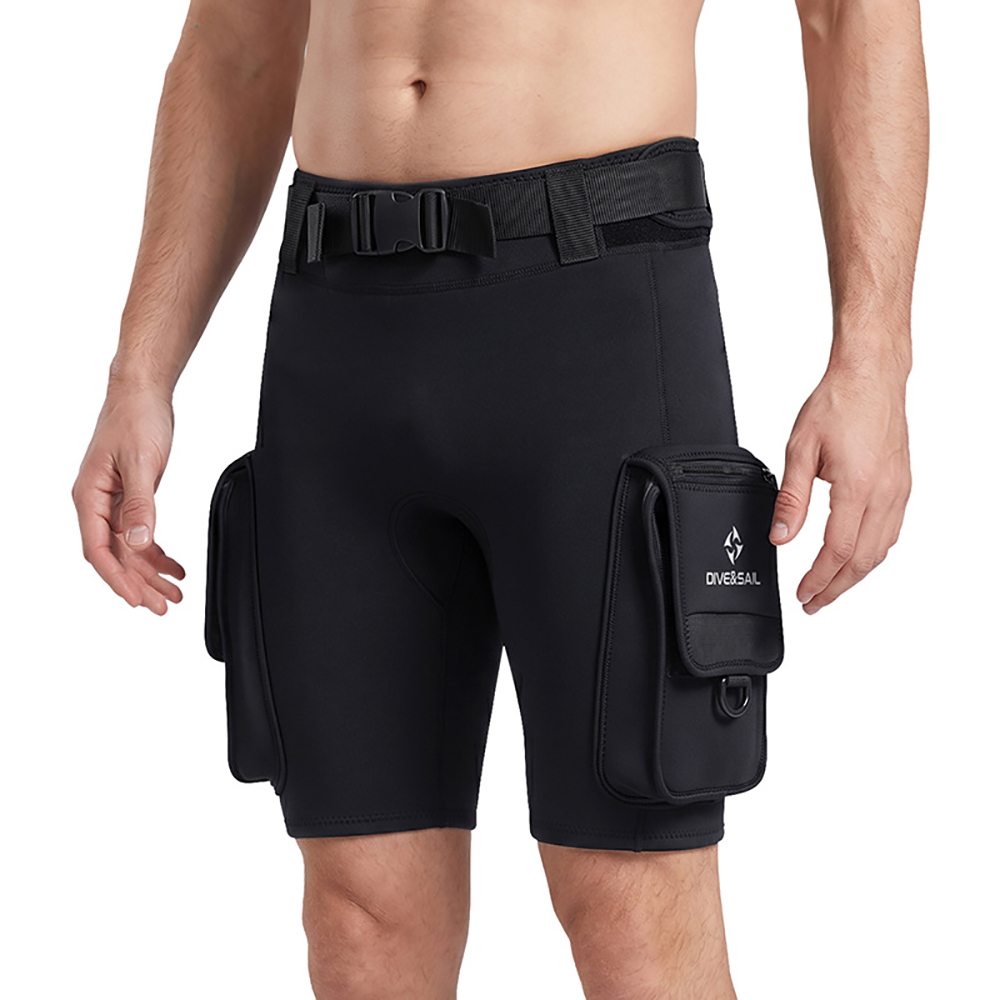 Wetsuit 3Mm Neoprene - 男性ウェットスーツショーツ 3 ミリメートルネオプレンダイビングショーツポケット付き男性サーフィンパンツウォータースポーツ水泳シュノーケリングボートスキューバ用