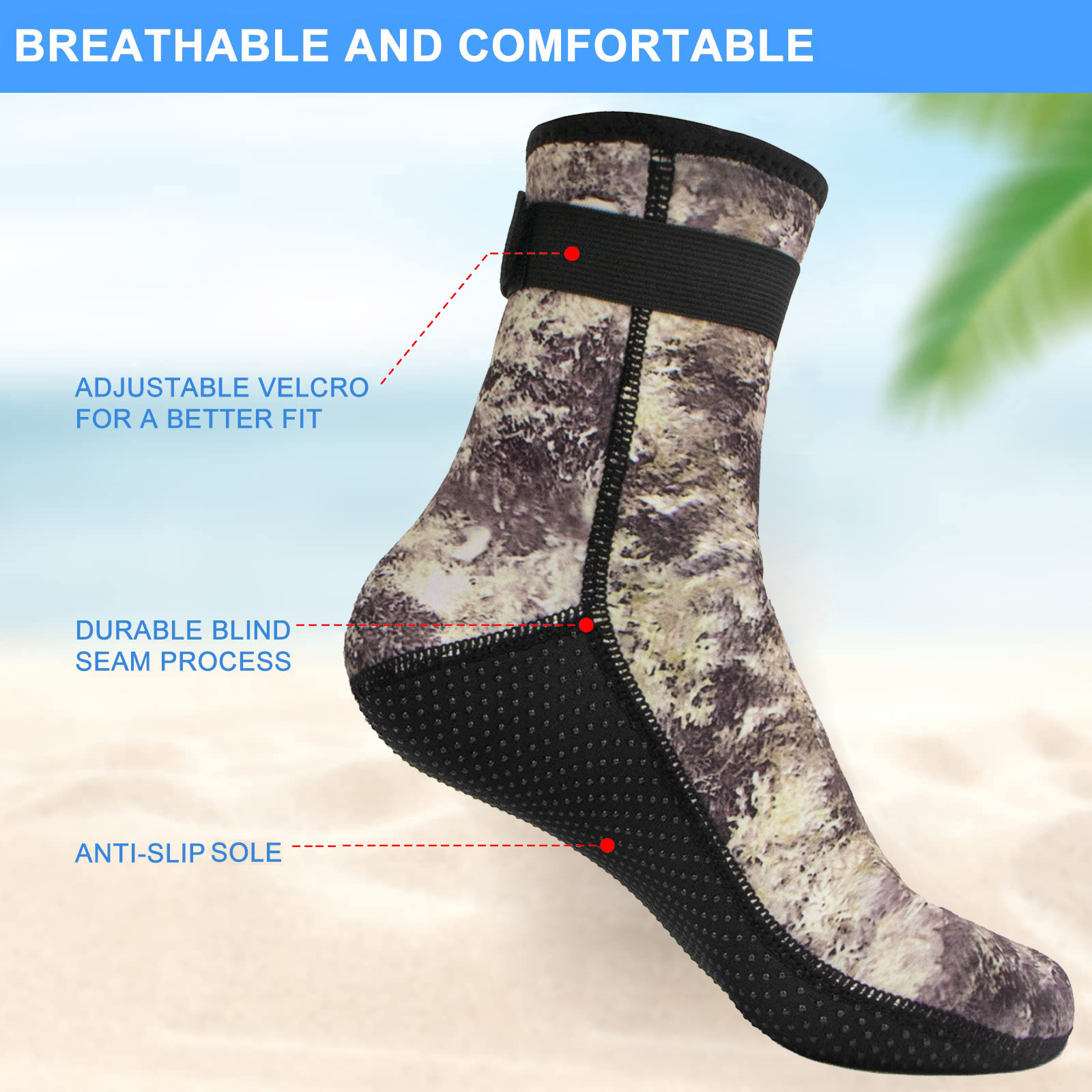 3 ミリメートルネオプレンウォーターソックスダイビングソック - Wetsuit 3Mm Neoprene のレビューと価格