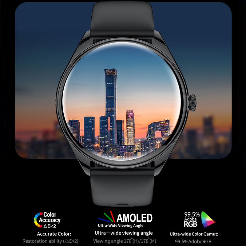 新型超薄型スマートウォッチ メンズ AMOLED 3Dスクリ - Aquatic Sports Performance のレビューと価格